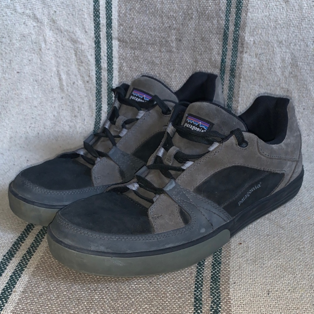Patagonia Lantic Narwhal Gray Suede Shoes Lace Up Men's Size 14